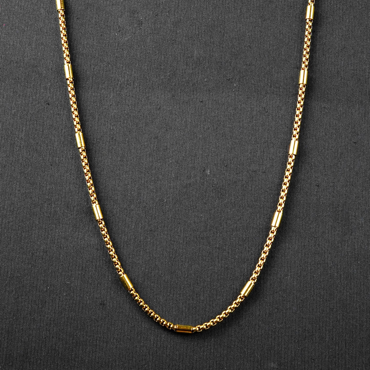 4mm Gold Roundcut cylinder link Chain-316L