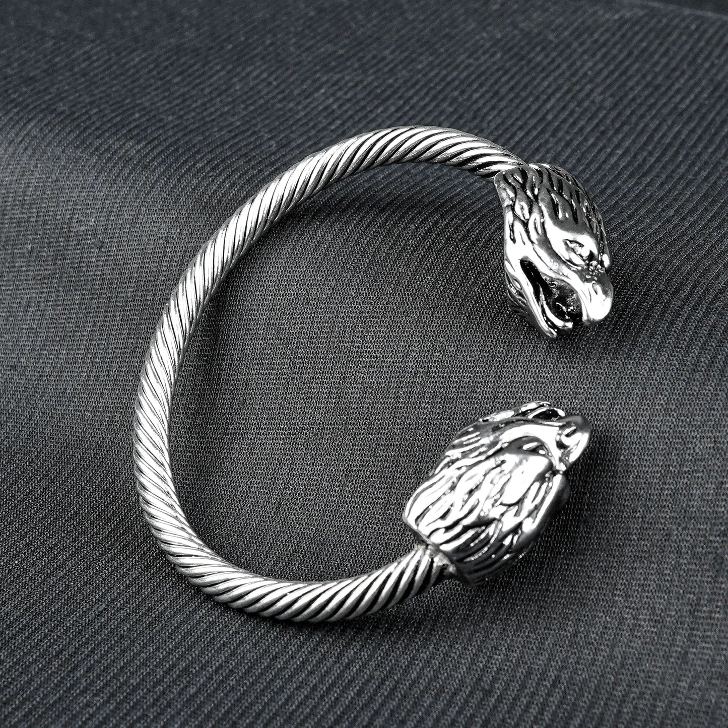 6mm Silver Metallic Eagle Cuff Bangle bracelet -316L