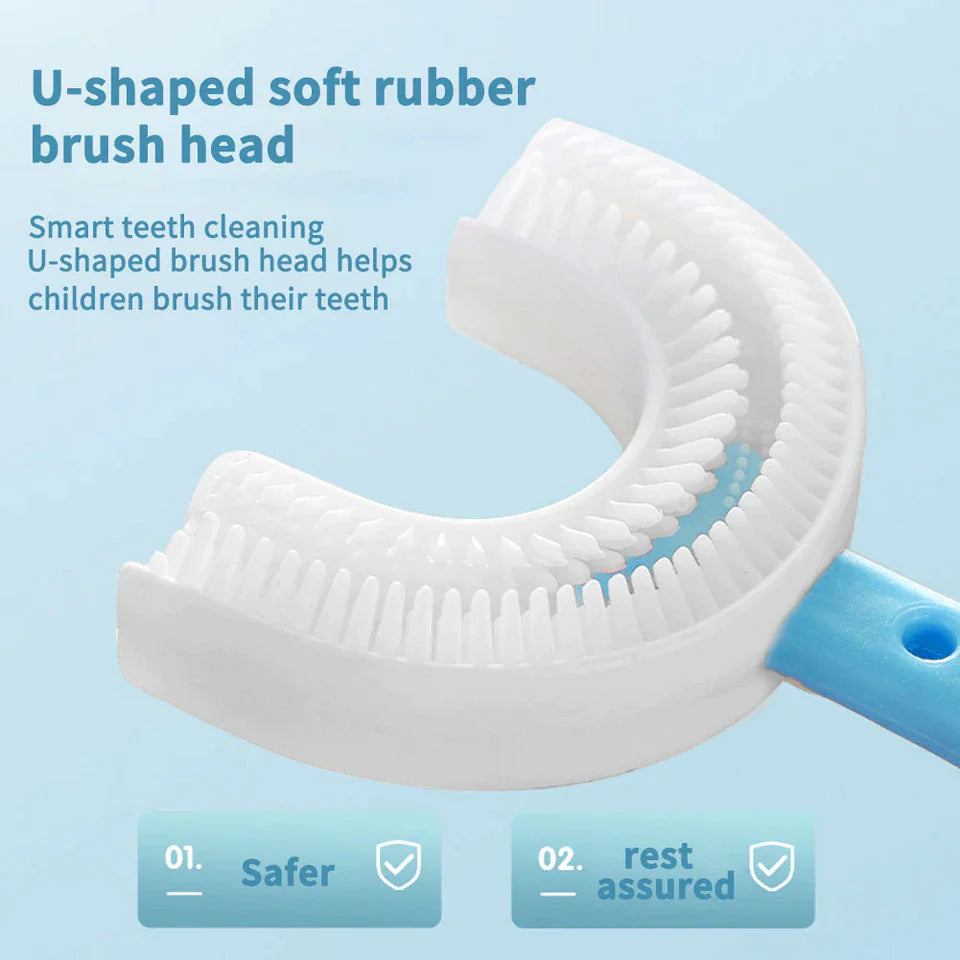 360 Degrees U Shaped Oral Care Tooth Dental Training Toothbrushe