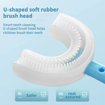 360 Degrees U Shaped Oral Care Tooth Dental Training Toothbrushe