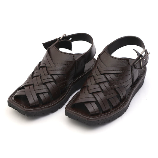 Boys Peshawari Sandal - Brown