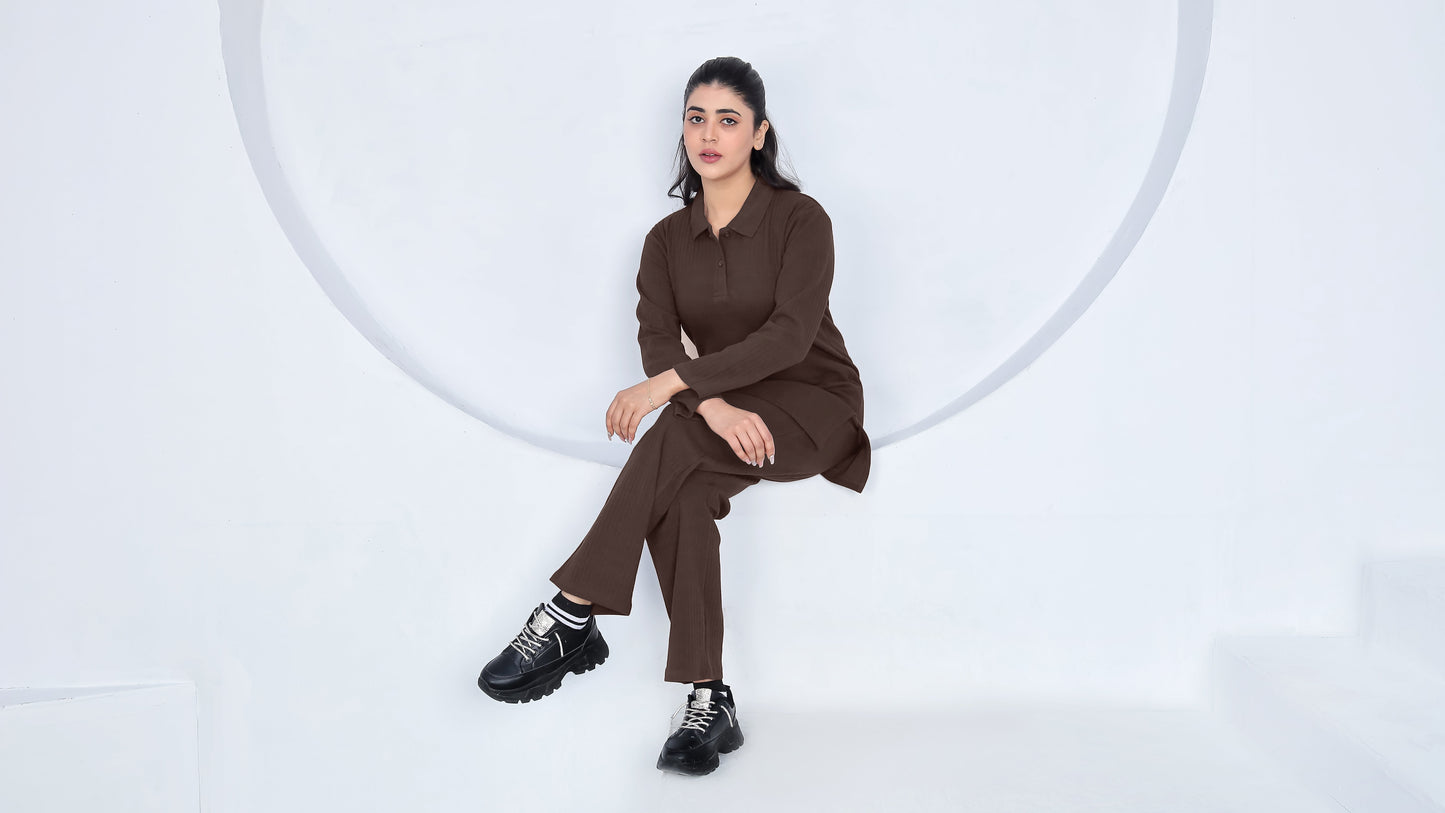 Brown Flow - Premium Cotton Twinset
