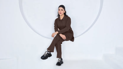 Brown Flow - Premium Cotton Twinset