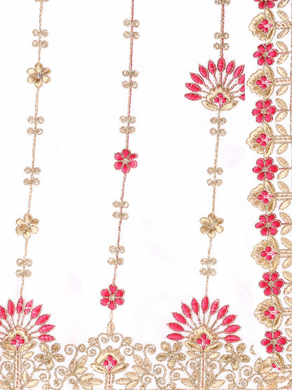 Velvet Dupatta with Floral Embroidery