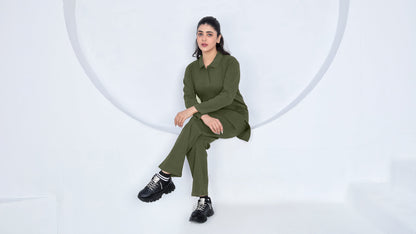 Olive Charm - Premium Cotton Twinset