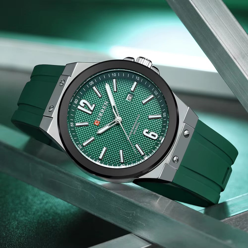 CURREN 8467 Men's Rubber Straps Watch