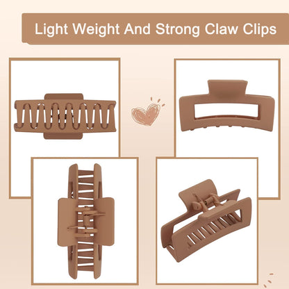 3pcs Nude Claw Clips Bundle