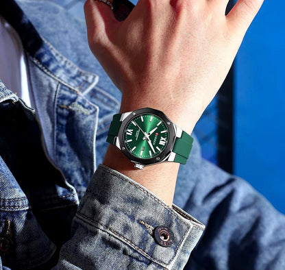 CURREN 8465 Men's Rubber Straps Watch
