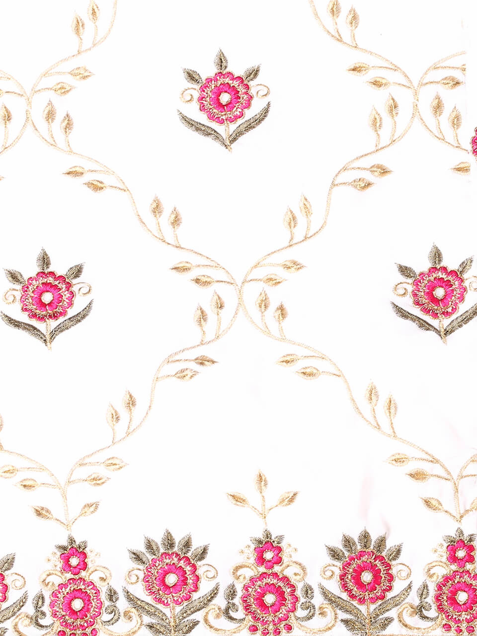 Velvet Dupatta with Pink Jaal Embroidery