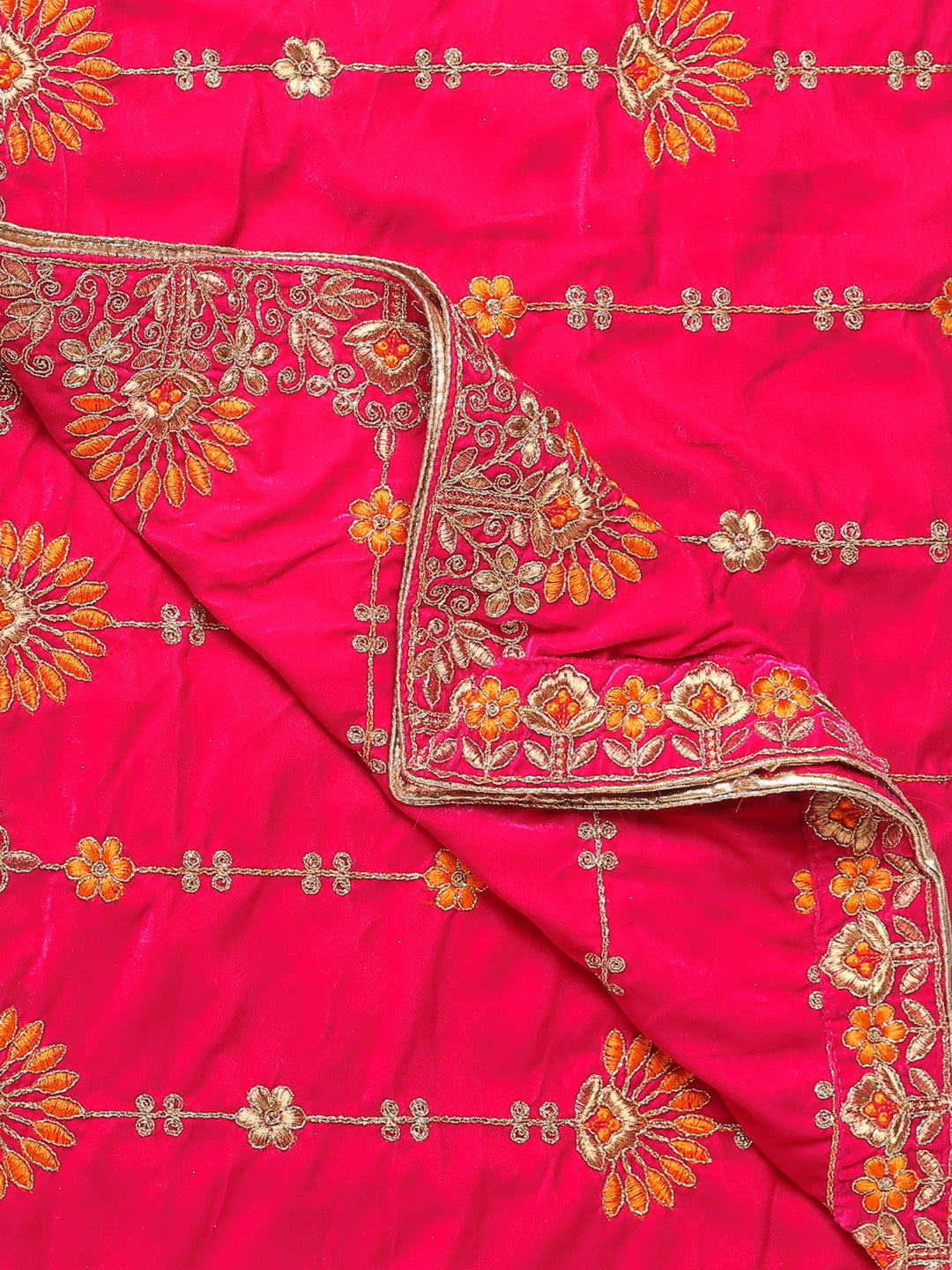 Velvet Dupatta with Floral Embroidery