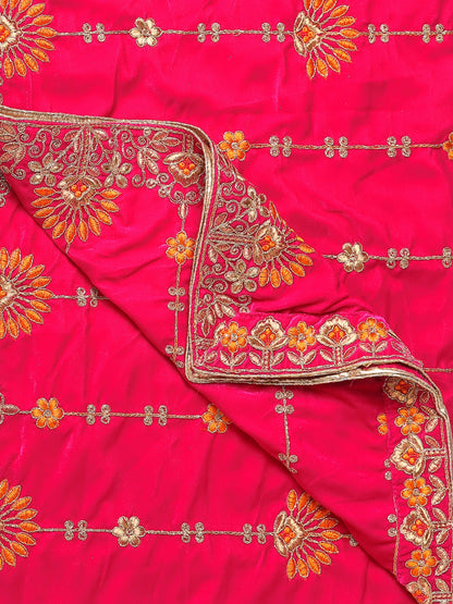 Velvet Dupatta with Floral Embroidery