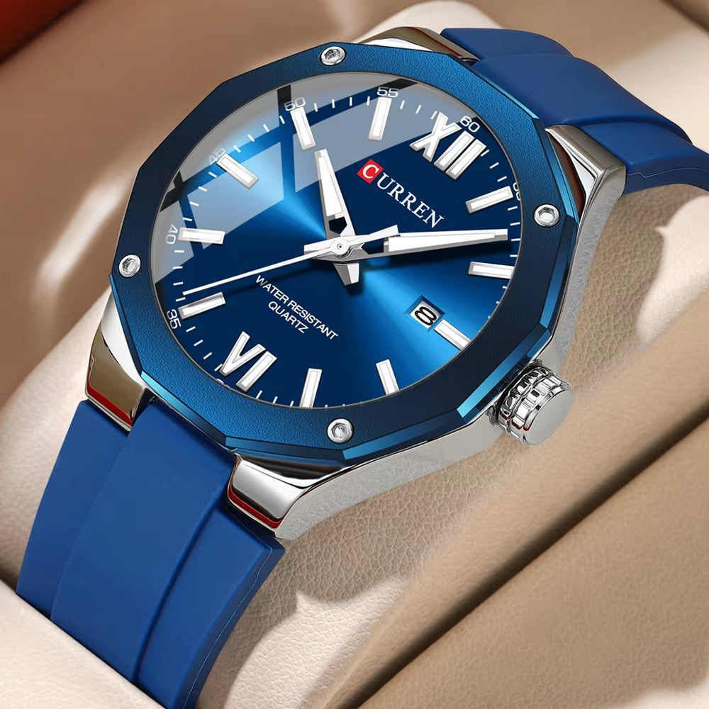 CURREN 8465 Men's Rubber Straps Watch