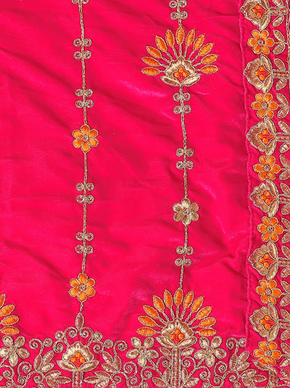 Velvet Dupatta with Floral Embroidery