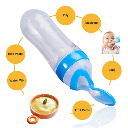 Baby Feeding Bottle With Spoon (high return)