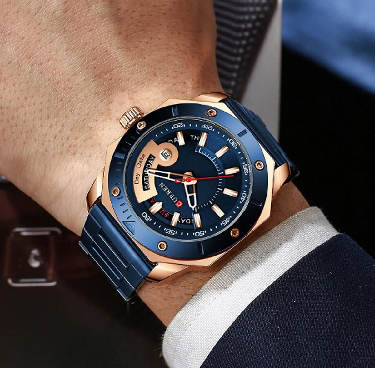 CURREN 8344 Men's Stainless Steel Watch