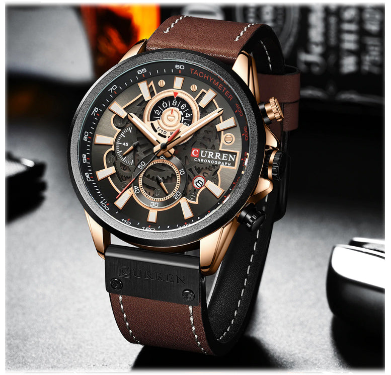 CURREN 8380 Men's Leather Straps Watch