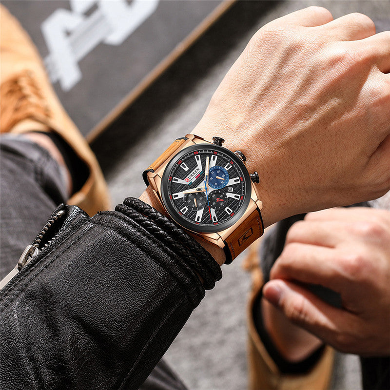 CURREN 8392 Men's Rubber Straps Watch