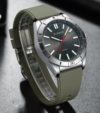 CURREN 8449 Men's Rubber Straps Watch