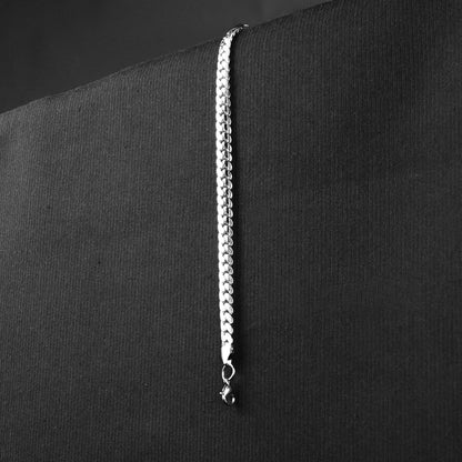 8mm Silver flex Cuban curb chain -316L