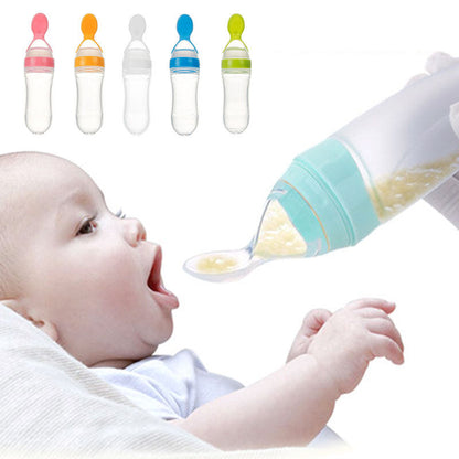 Baby Feeding Bottle With Spoon (high return)
