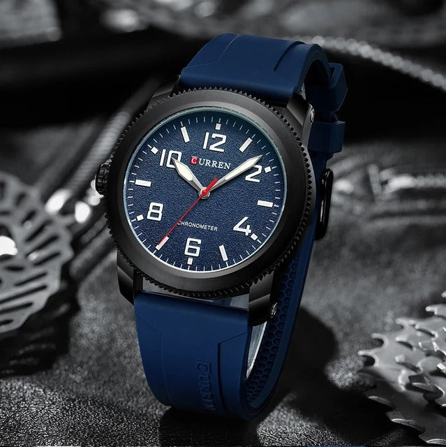 CURREN 8454 Men's Rubber Straps Watch