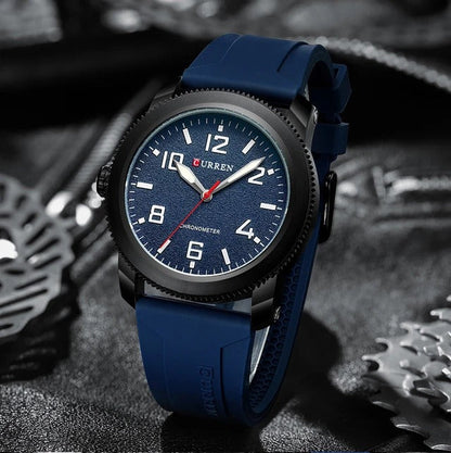 CURREN 8454 Men's Rubber Straps Watch