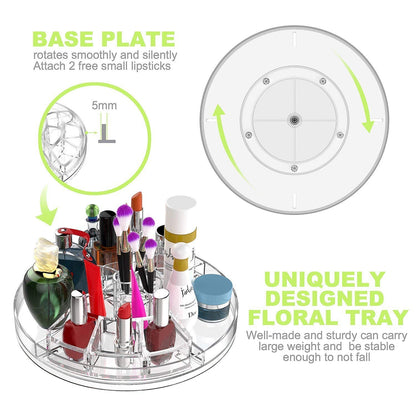 360 Rotating Makeup Crystal Storage Stand Box Big size (Premium Quality)