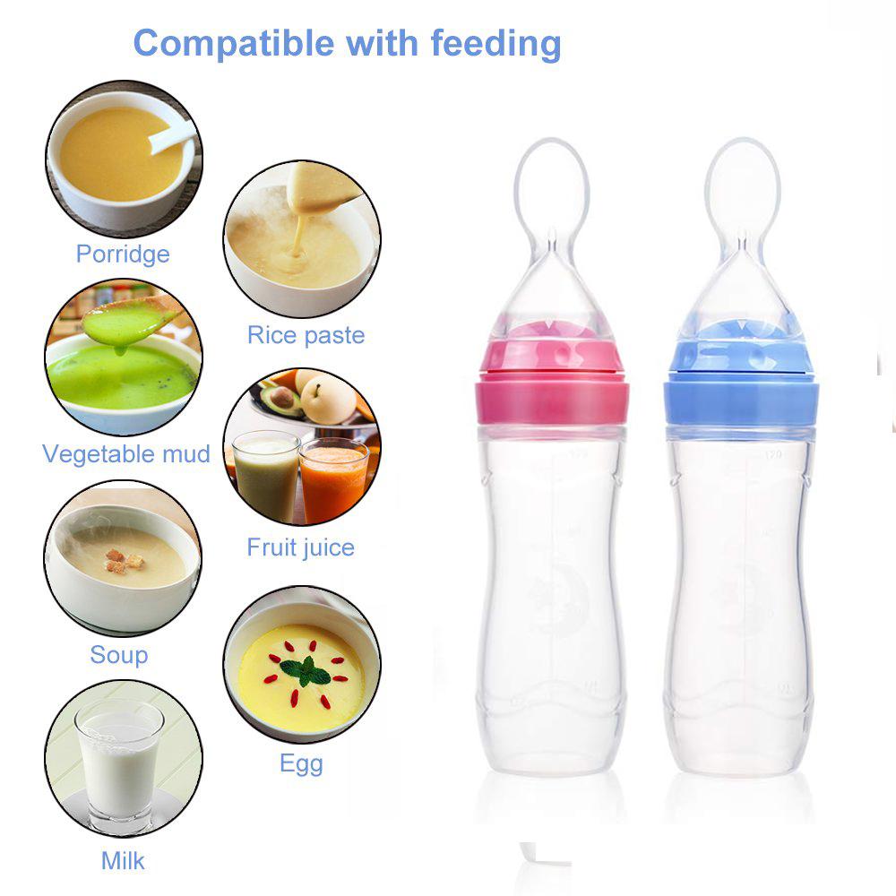Baby Feeding Bottle With Spoon (high return)