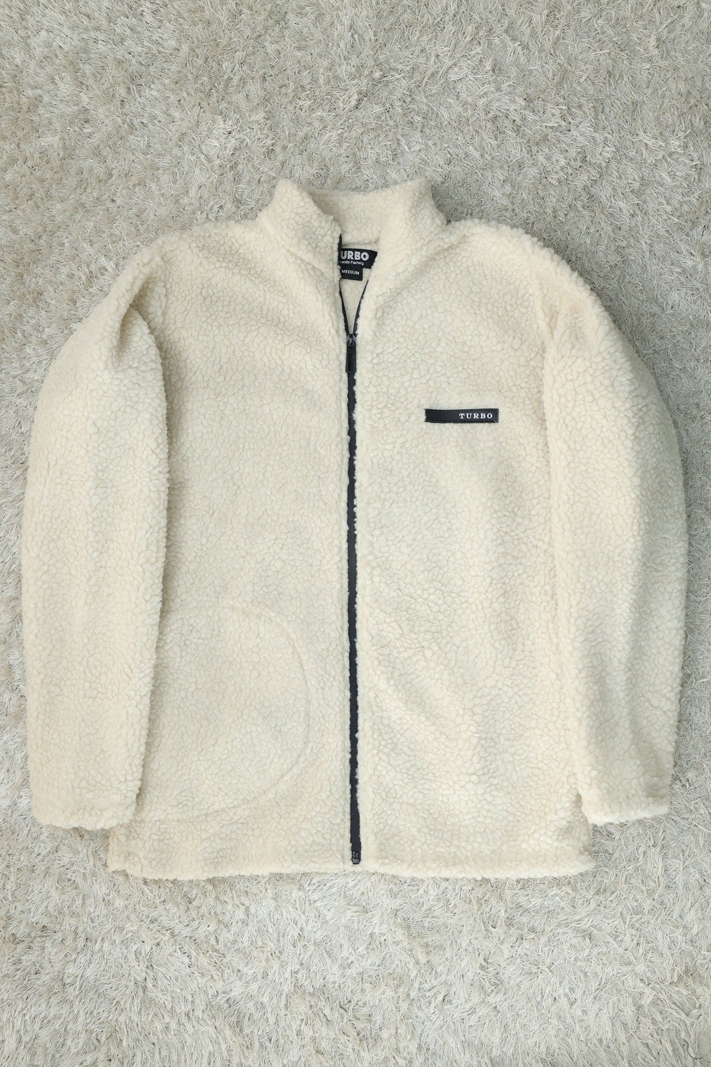 Turbo Zipper Style Sherpa Fleece Light Weight Jacket