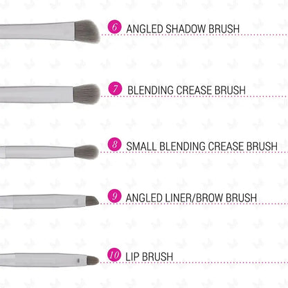 BH Cosmetics Smoke n Mirrors 10Pcs Metalized Brush Set with Pouch