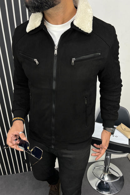 Designed To Blow Your Mind Zipper Men's Suede Jacket