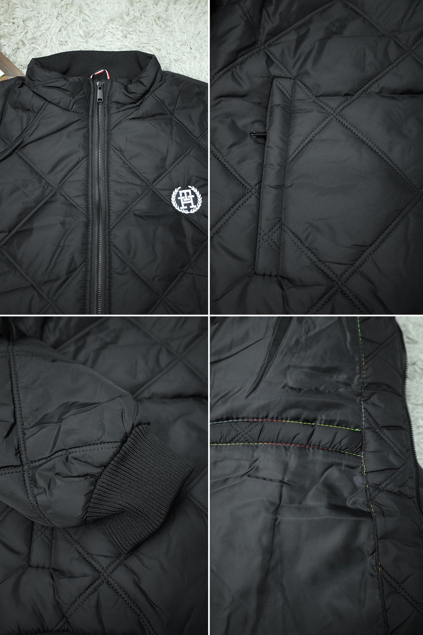 Tmy Hlfgr Warm Diamond Stitch Imported Puffer Jacket