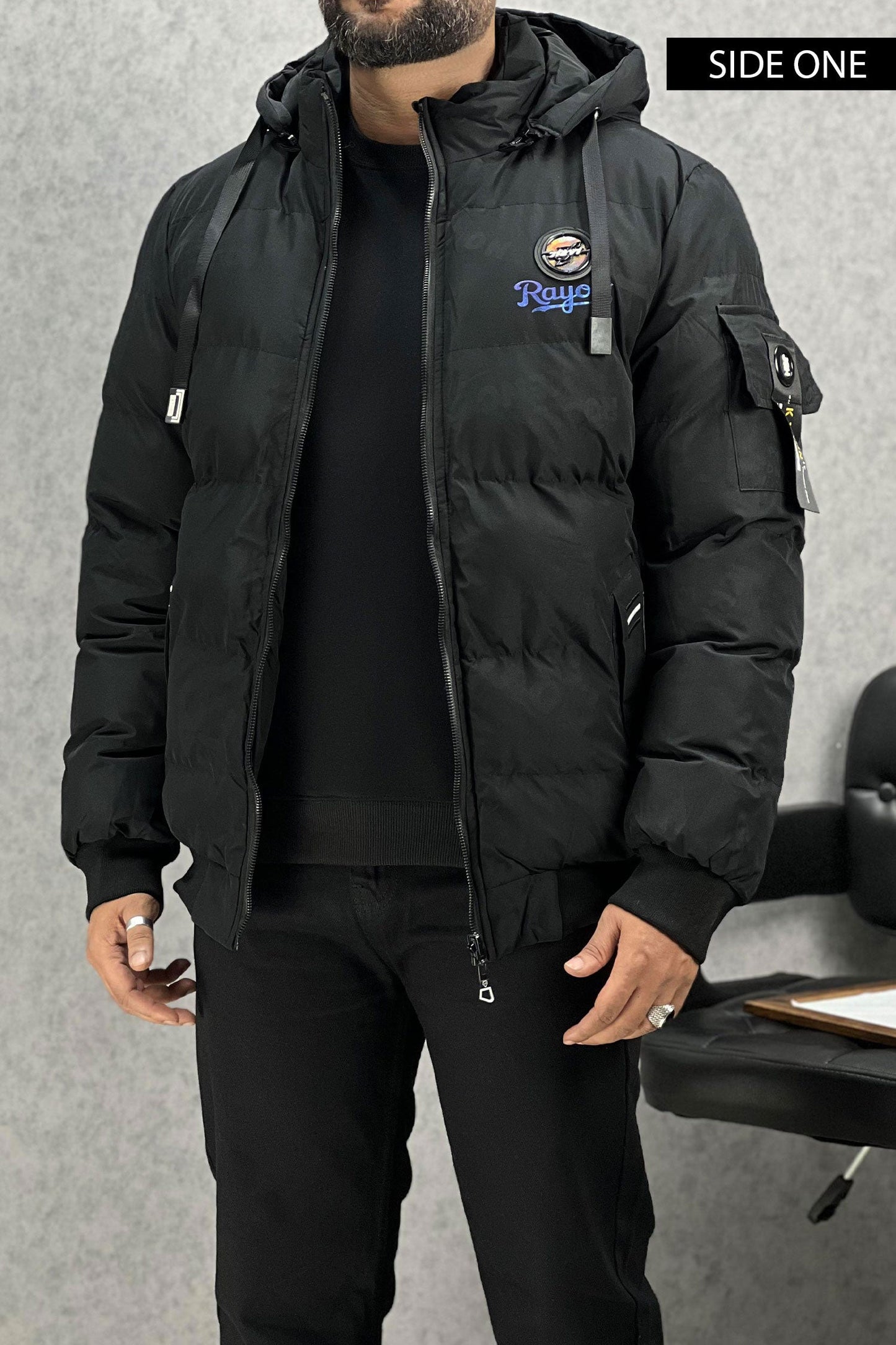 Wind Packable Quited Hooded Big Size Imported Puffer Jacket