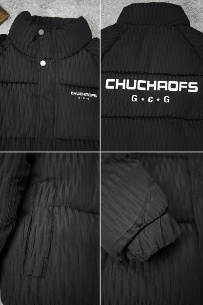 Warm Motif Pattern Padded Imported Puffer Jacket