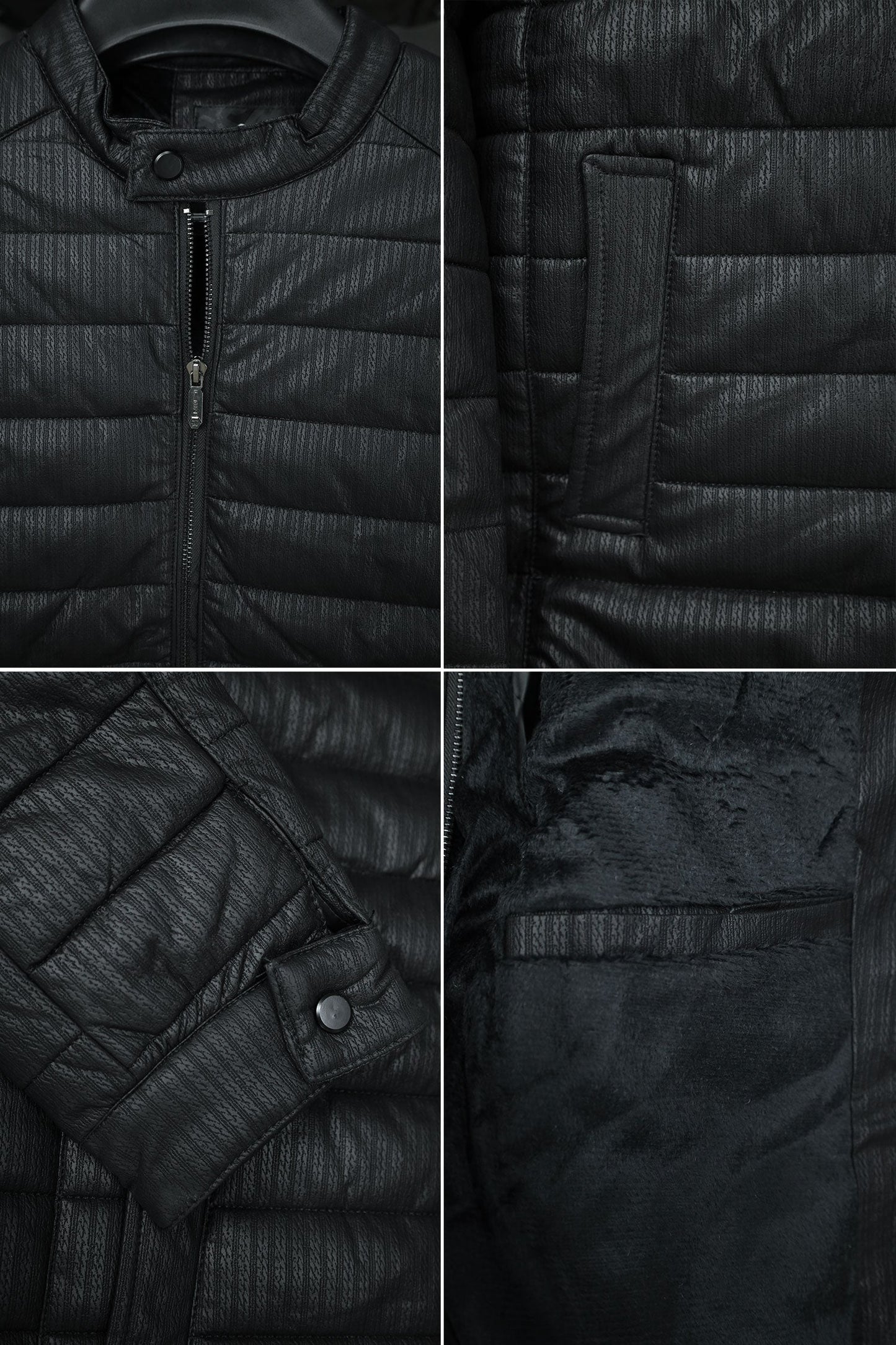 Self Textured Padded Stitch Men's Imported Suede Leather Jacket