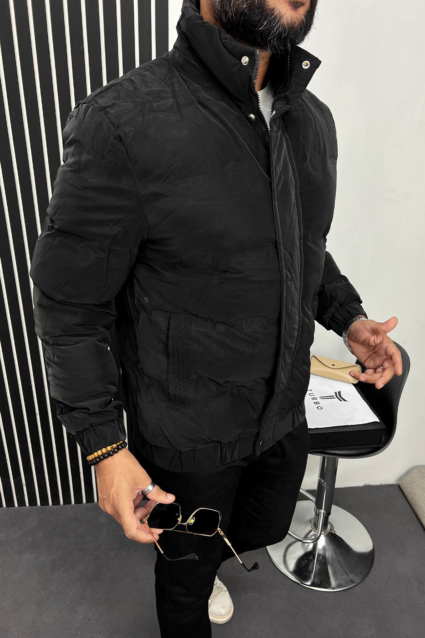 Stay Warm Textile Design Quilted Padded Imported Puffer Jacket