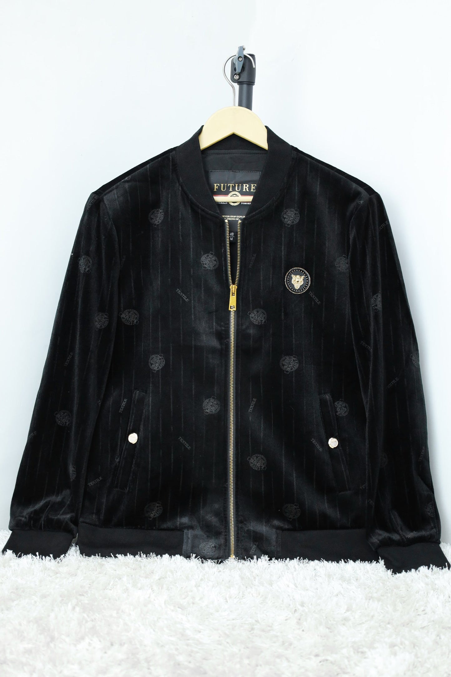 All Over Logo Design Imported Men's Woolen Jacket