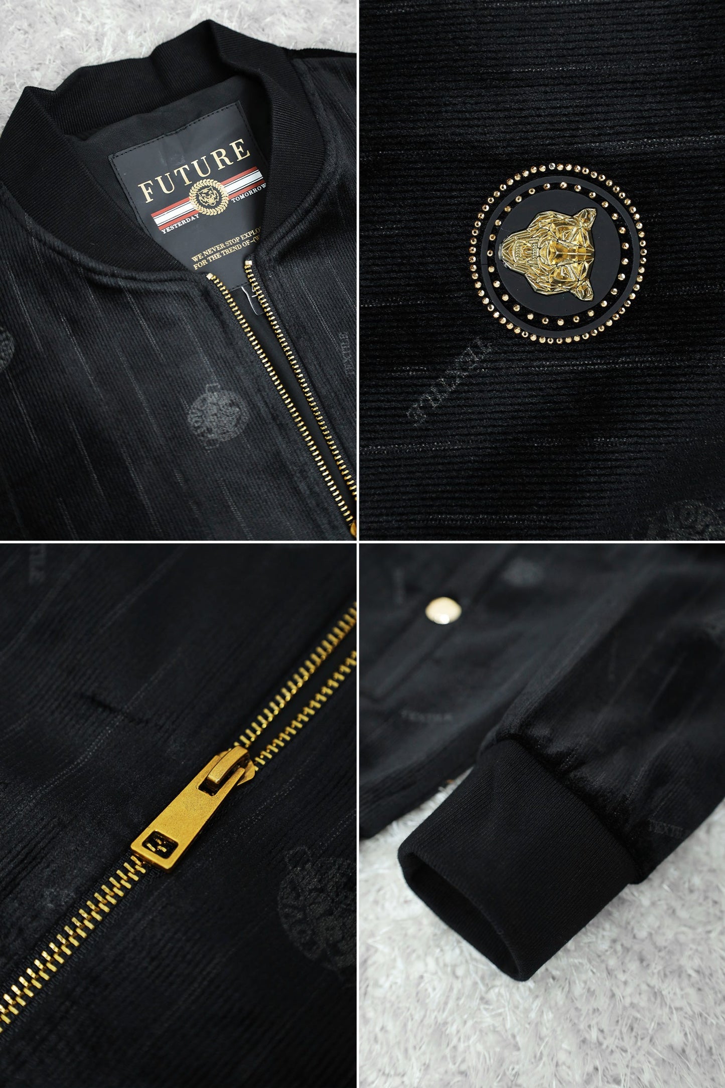 All Over Logo Design Imported Men's Woolen Jacket