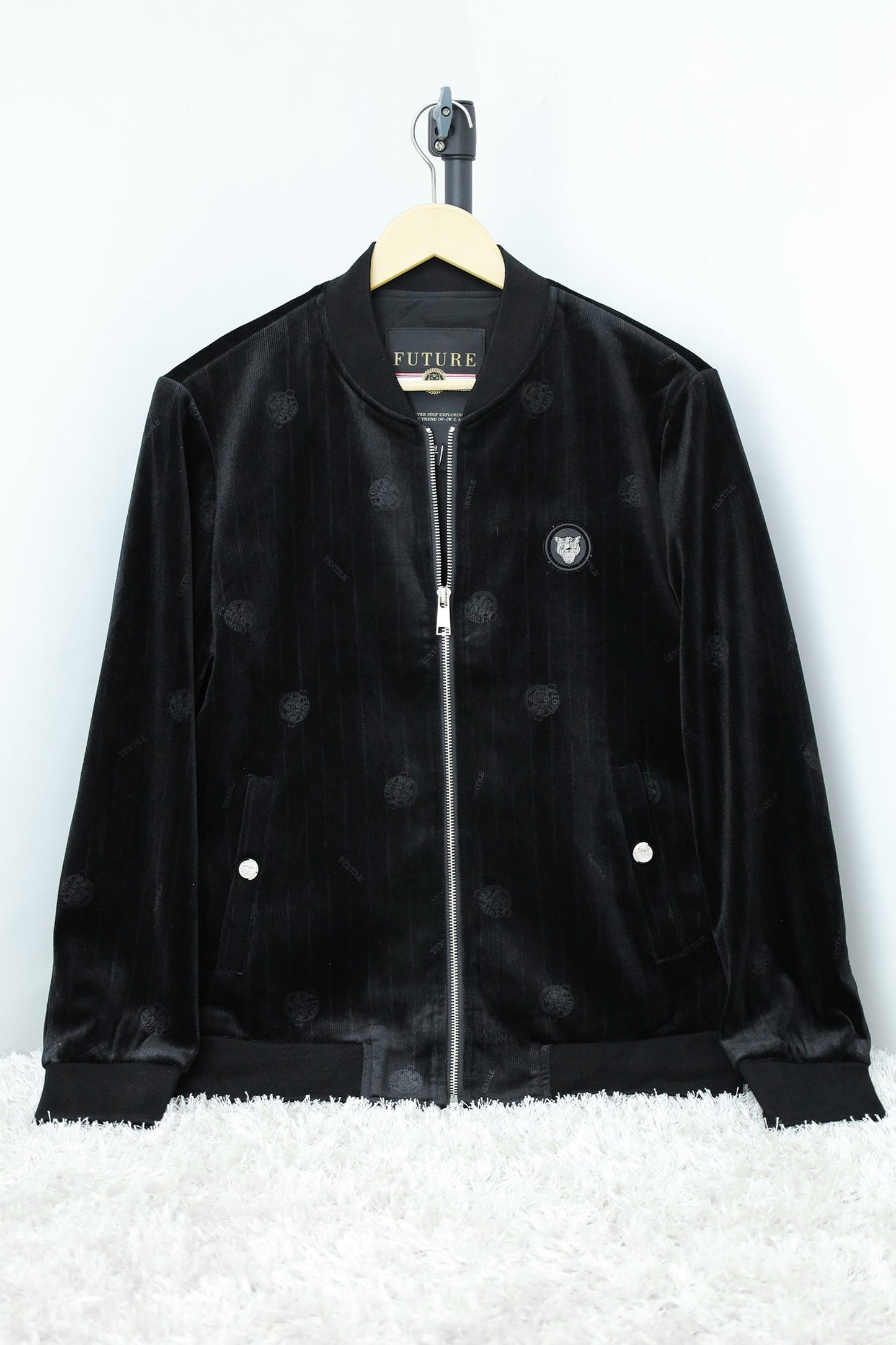 All Over Logo Design Imported Men's Woolen Jacket