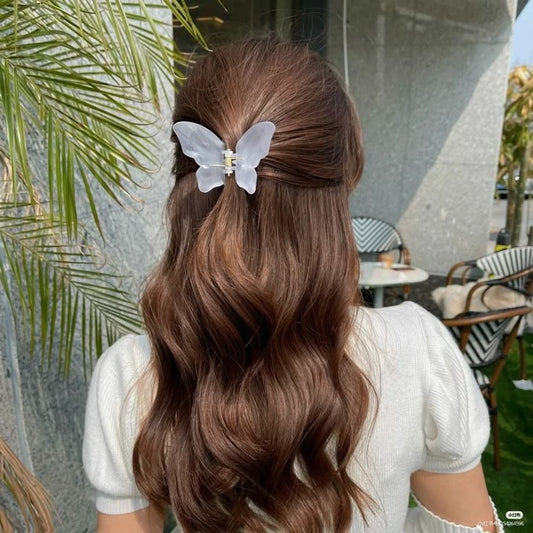 Frosted Butterfly Hair Claw
