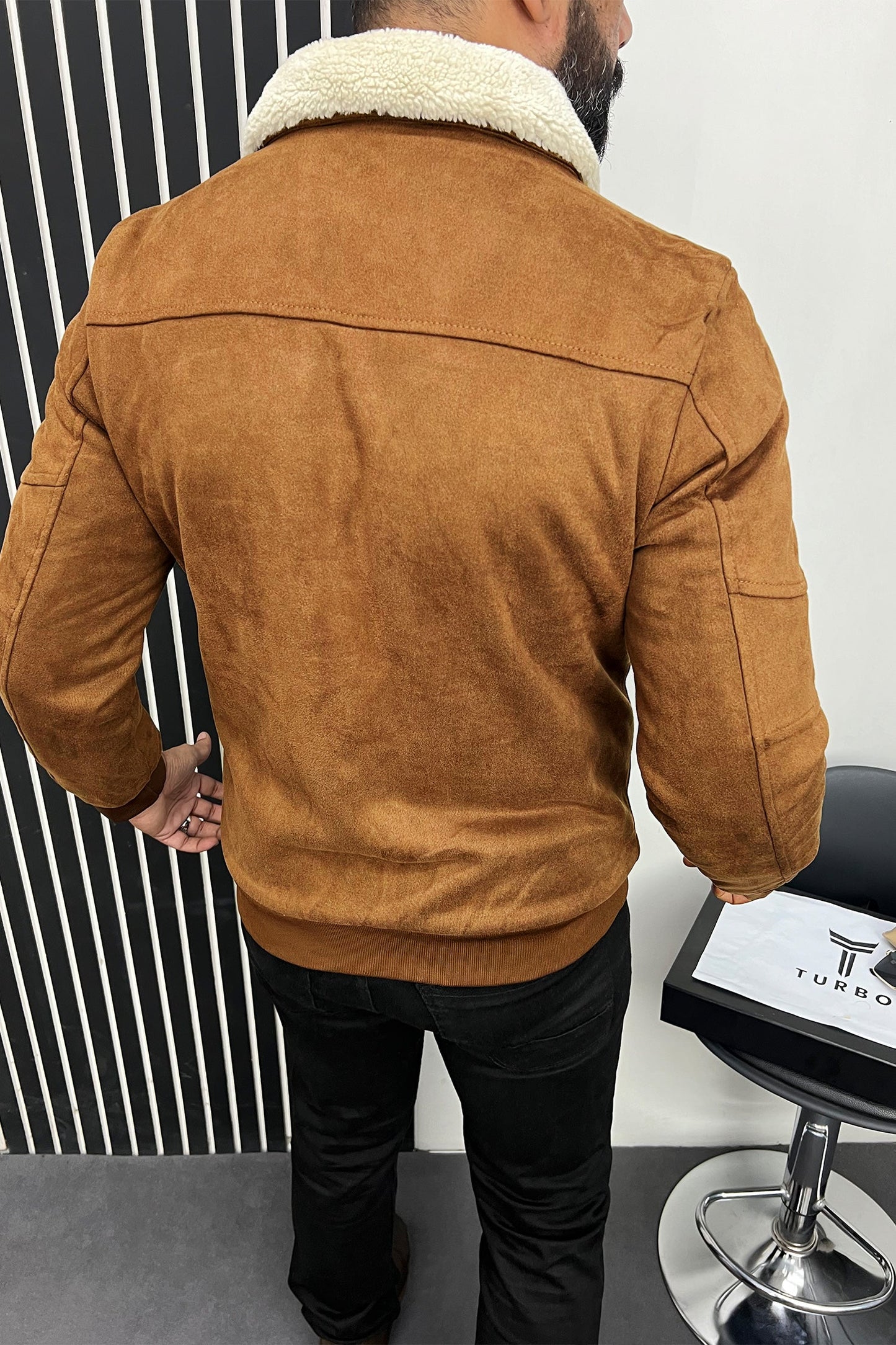 Designed To Blow Your Mind Zipper Men's Suede Jacket