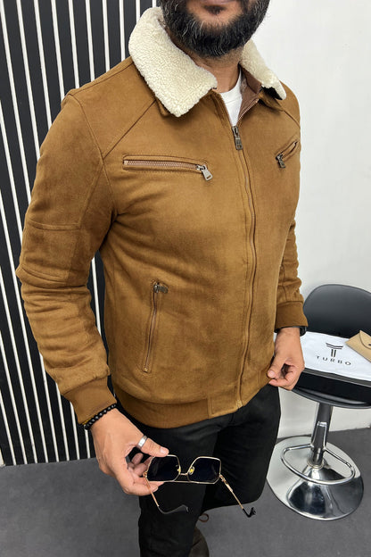Designed To Blow Your Mind Zipper Men's Suede Jacket