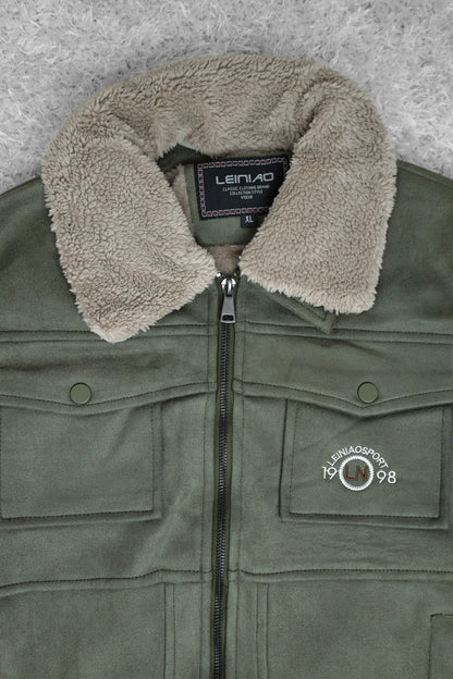 LN 1998 Classic Zipper Men's Suede Jacket