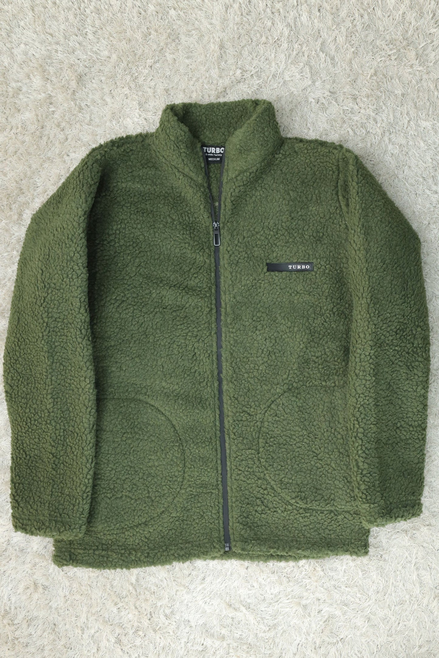 Turbo Zipper Style Sherpa Fleece Light Weight Jacket