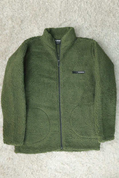 Turbo Zipper Style Sherpa Fleece Light Weight Jacket