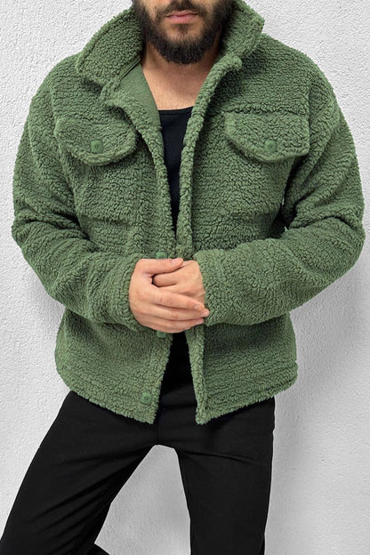 Turbo Pocket Style Sherpa Fleece Light Weight Jacket