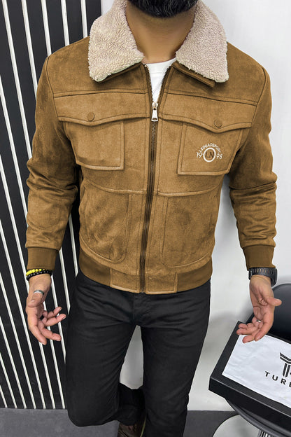 LN 1998 Classic Zipper Men's Suede Jacket