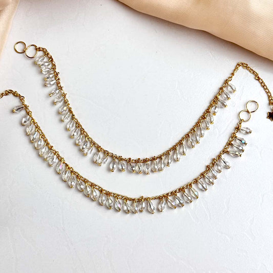 Crystal Drop Anklet (Golden)