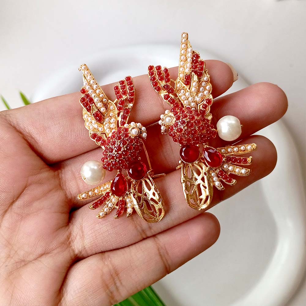 Cuckoo Earrings (Maroon)