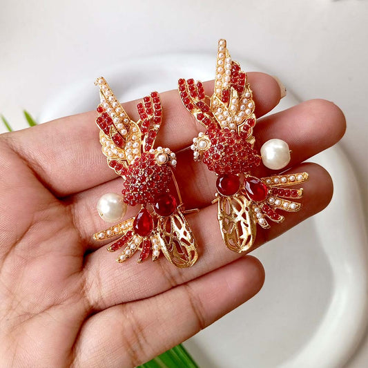 Cuckoo Earrings (Maroon)